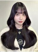 韓国ヘアレイヤーカット顔周りカットブリーチなしダブルカラー