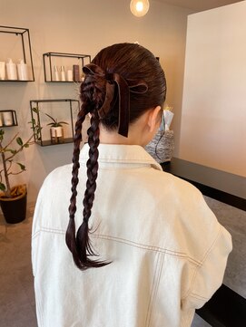 メデル(mederu) 結婚式ヘアアレンジヘアセットお呼ばれヘア成人式ヘア編みおろし