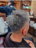 ダークアッシュカルマパーマベリーショート〈理容室〉東浦和