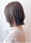 say.重政　切りっぱなしボブくびれミディアムグレージュブリーチ
