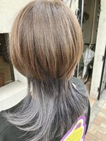 マイノリティー(Minority Produced By TOPHAIR)&nbsp;【脱白髪染め】白髪ぼかしインナーカラー　パールブルー