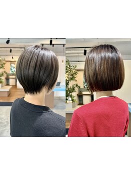 髪の生え癖を整え、おさまりの良いショートカットに！理想のスタイルを実現します♪