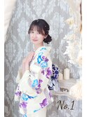 浴衣一式レンタル+着付け+ヘアセット
