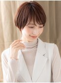 メンズライク斜めバング小顔丸みショートTc3上尾20代30代40代