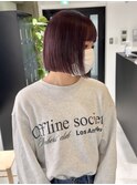 【YOKE】ラベンダーアッシュグレージュ切りっぱなしボブ