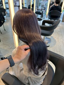 インク サカエ(inq sakae) ブラウン/レイヤーカット/ダブルカラー/艶髪/ロング