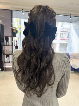 【新潟駅前】ハーフアップ　ハーフツイン　お呼ばれヘア