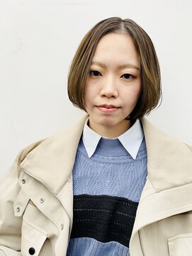 ドロップ(drop) ウォームベージュレイヤーショートボブ〈表参道/青山　drop〉