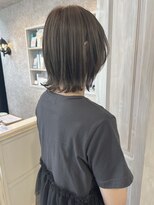 キャアリー(Caary)&nbsp;福山市Caary春夏抜け感くびれボブ顔周りレイヤーくすみベージュ