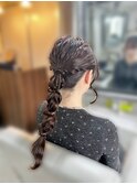 編みおろしポニー