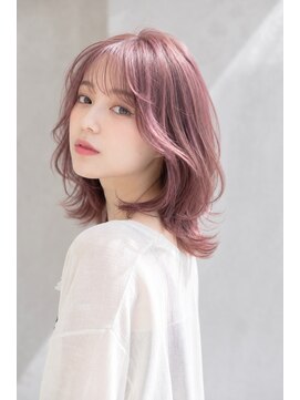 アーダーヘアーサロン 鯖江店(ADER HAIR SALON) 透明感ラベンダーピンクウェーブボブ