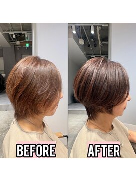 アルトル 池袋2nd(altru) ◇大人40代50代60代ショートボブ丸みショート白髪ぼかし