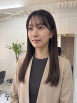 零秒女髪 千里丘店&nbsp;上品なまとまりの艶髪ストレートロング髪質改善美髪艶カラー艶感