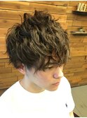 メンズパーマ  マッシュ ツーブロック 刈り上げ