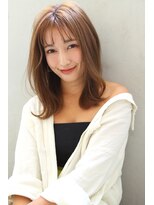 ロゼ 茨木(Rose)&nbsp;【ROSE/茨木】艶カラー/ベージュカラー/外ハネセミディt