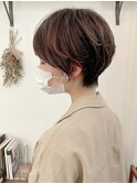 大人可愛いシルエット☆丸みマッシュショート