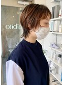 bibito ナチュラルウルフヘアー　オレンジベージュ