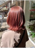 《kitin吉祥寺》ブリーチカラーピンクベージュ レイヤーボブ