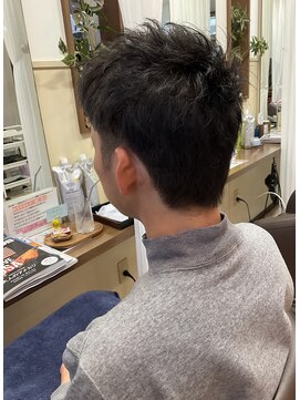 コアフィールフィス(COIFFURE fils) 【見附　今町】清潔感のあるメンズショート　黒髪