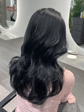 オニキス(ONYX) ブルーブラックケアカラー韓国レイヤーカット【chisato指名】