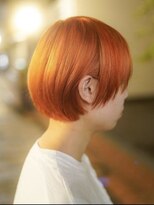 コートニー(Courtney) オレンジカラー/ネーブルオレンジ/ショートボブ/小顔カット/韓国