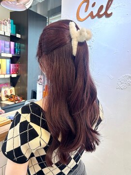 シエルバイアフロート(ciel by afloat) 〇ピンクラベンダー ブラウン ブリーチなし 韓国ヘア