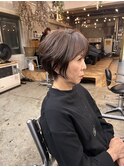 大人ショートベージュカラー