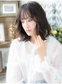 バレイヤージュシースルーバング3Dレイヤーh3川口20代30代40代