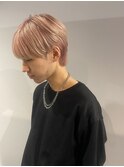 メンズカット/ハイトーン/ピンクベージュ
