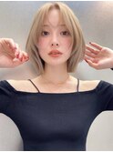 切りっぱなし/ボブ/外ハネ/くびれボブ/ショートボブ/タッセル