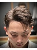 <理容室> パーマ 毛流れパーマ 七三 刈り上げ バーバー