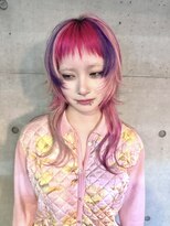 フェイスレイヤーロングレイヤー顔周りデザインカラー