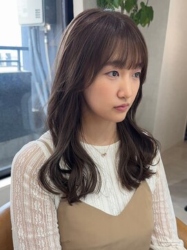 オリ 仙台(Oli) 着物ヘア/ダークアッシュ/ミディアムレイヤーカット/菅野恭平