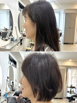 メモリーズ 銀座(Memories) 30代40代50代白髪ぼかし丸みショートくびれショート