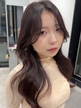 ラフ トウキョウ 薬院店(RAF TOKYO) 顔周りカット/マロンベージュ/くびれヘア/韓国ヘア［薬院］