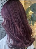 色気ローレイヤーセミロング×ローズピンク