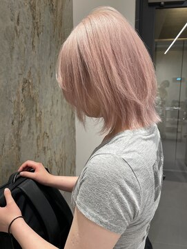 ソル 栄矢場町(SOL) ウルフボブ/ボブレイヤーカット/ペールピンク