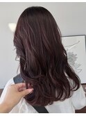 ブリーチなしボルドーカラー暖色カラー秋カラー冬カラーレイヤー