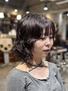 デジタルショートボブパーマ