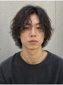 メンズセンターパート メンズパーマ メンズロング 銀座