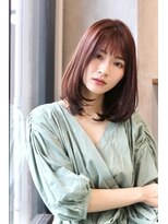 グッドネイバーズ 流山おおたかの森店(GOOD NEIGHBORS)&nbsp;ピンクカッパーでデザインボブ