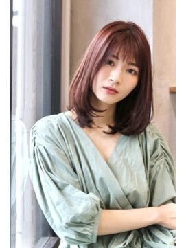 グッドネイバーズ 流山おおたかの森店(GOOD NEIGHBORS) ピンクカッパーでデザインボブ
