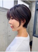 ダークパープル/ナチュラルショート/ミルクブラウン/夏/四条烏丸