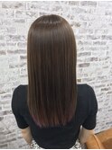 縮毛矯正+カラー+カット+グリニコ酸熱トリートメント