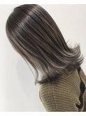 オリーブグレージュ/アッシュグレージュ/外ハネ/20代30代