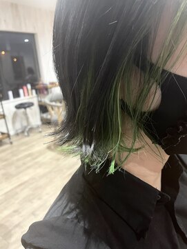 ヘブンリー(heavenly) #インナーカラー#インナーグリーン#オリーブ#ライトグリーン