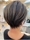 オール世代◎大人可愛いショートボブ外国人風カラーハイライト