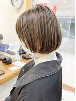 モリオ フロム ロンドン サッポロファクトリー店(morio FROM LONDON)&nbsp;札幌ショートボブ　大人かわいいハイライト丸みショートボブ