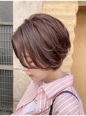 マニッシュショートペールピンクショートボブタンバルモリ/新宿
