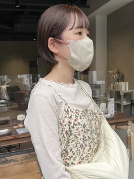 ヘアー アイス ルーチェ(HAIR ICI LUCE) ブリーチなしダブルカラーピンクベージュ /落合